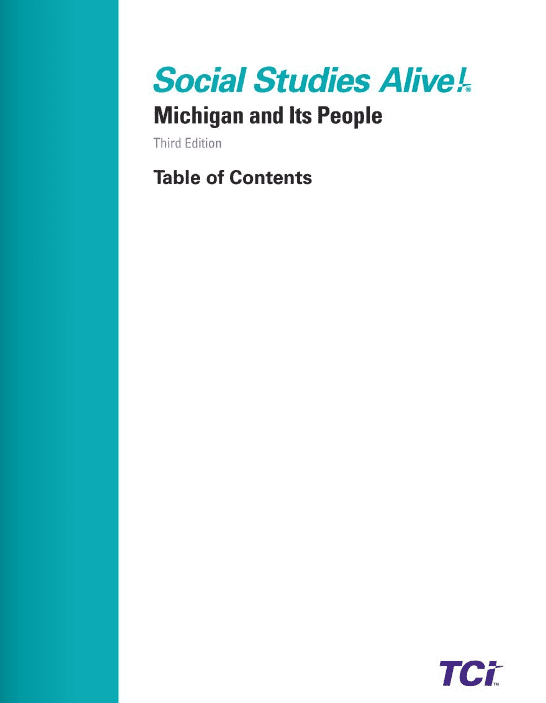 SSA!Michigan and Its People Scope and Sequence